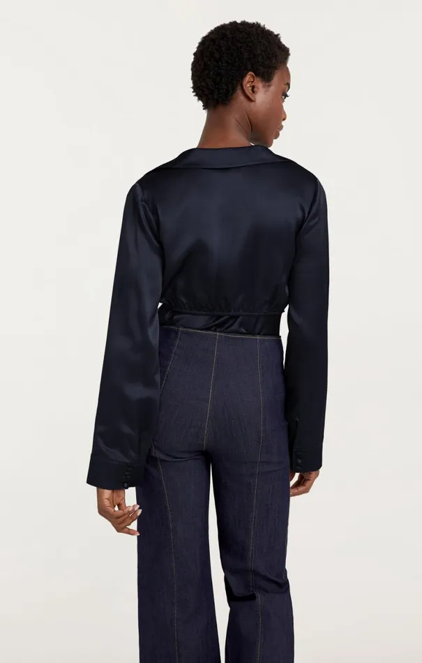 Shop Ally Top Navy Cinq Sept Long Sleeve Tops
