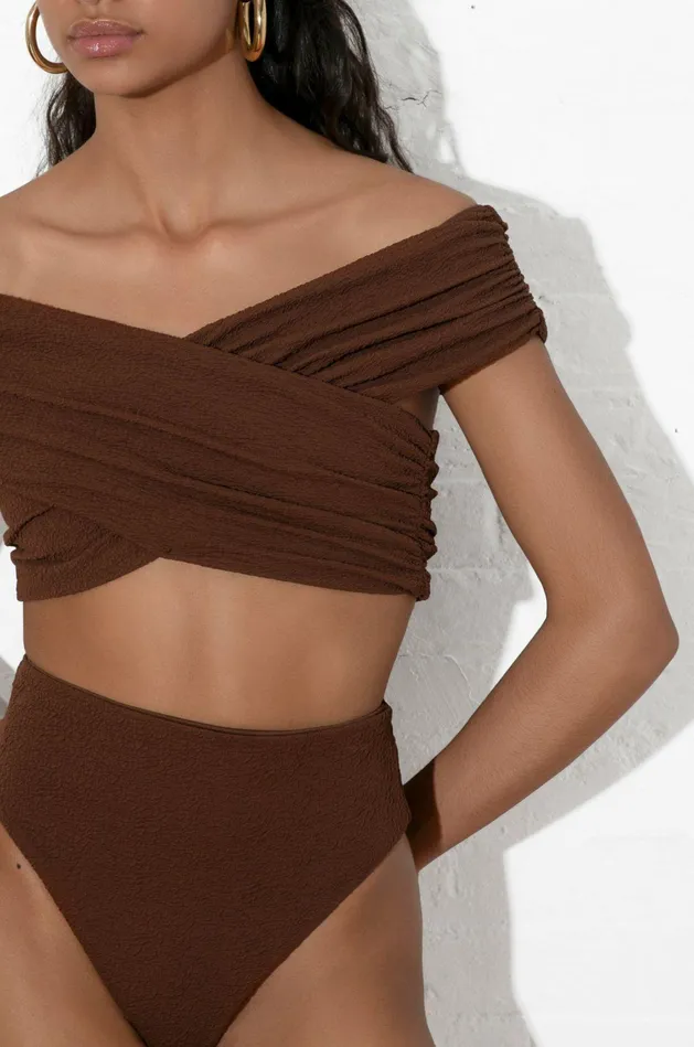 Shop Bikini Tops Mara Hoffman Lorina Bikini Top Brown Shop Bikini Tops Mara Hoffman Lorina Bikini Top Brown