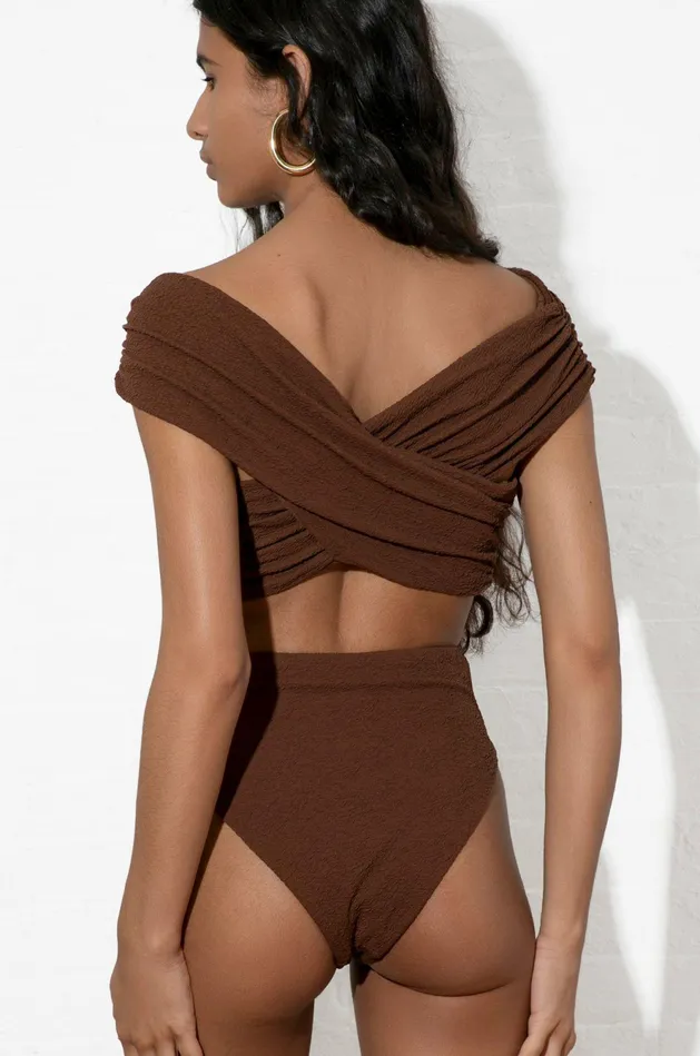 Shop Bikini Tops Mara Hoffman Lorina Bikini Top Brown Shop Bikini Tops Mara Hoffman Lorina Bikini Top Brown