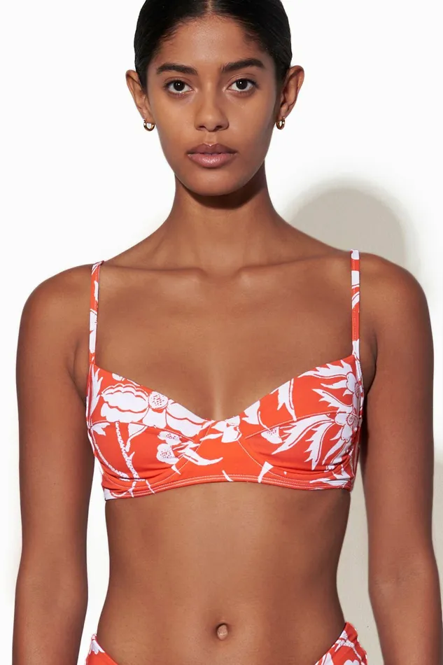 Shop Bikini Tops Mara Hoffman Lua Bikini Top Orange Shop Bikini Tops Mara Hoffman Lua Bikini Top Orange