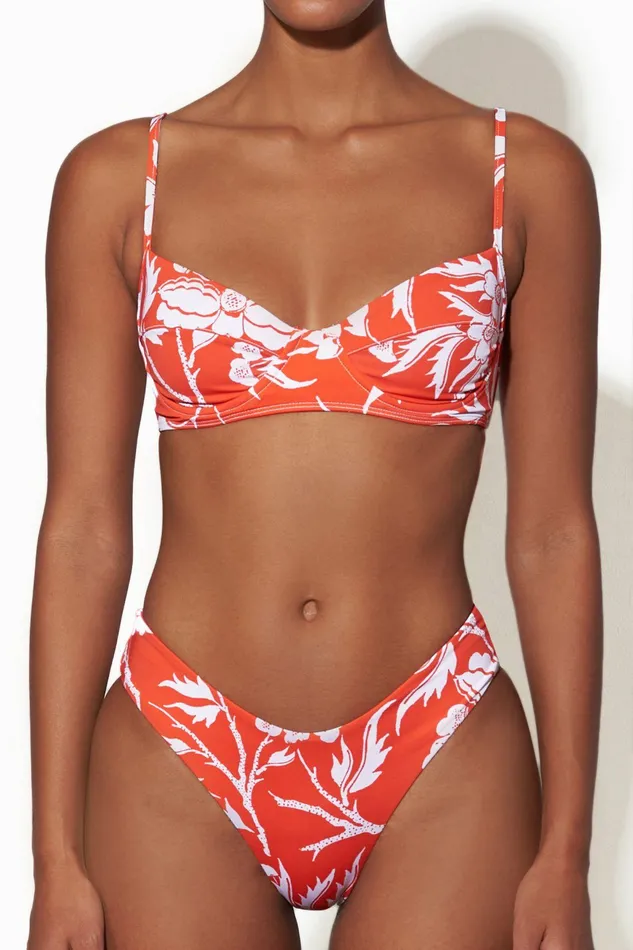 Shop Bikini Tops Mara Hoffman Lua Bikini Top Orange Shop Bikini Tops Mara Hoffman Lua Bikini Top Orange