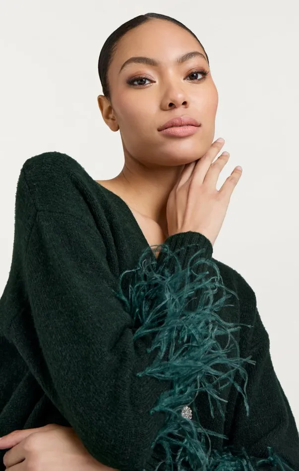 Shop Briana Cardigan Dark Emerald Cinq Sept Sweaters and Knits