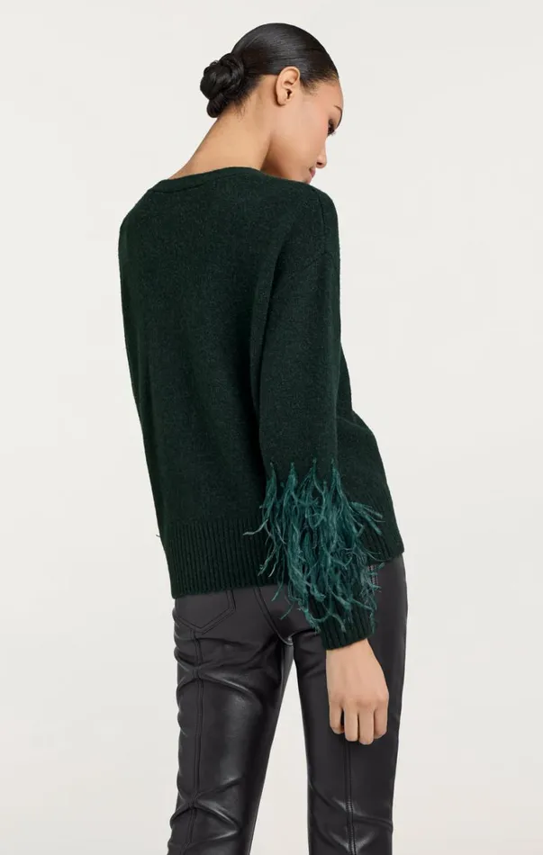 Shop Briana Cardigan Dark Emerald Cinq Sept Sweaters and Knits