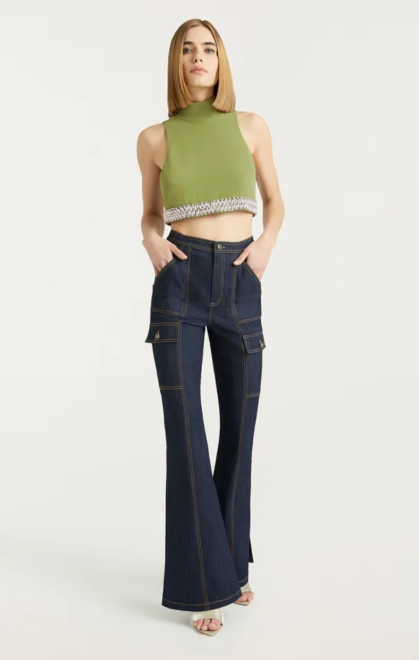 Shop Collins Top Moss Cinq Sept Tank Tops and Camisoles
