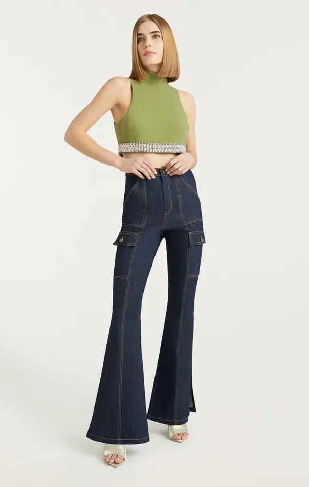 Shop Collins Top Moss Cinq Sept Tank Tops and Camisoles