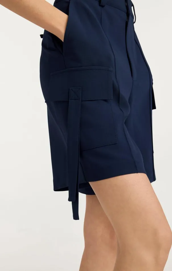 Shop Crepe Odilia Short Navy Cinq Sept Shorts