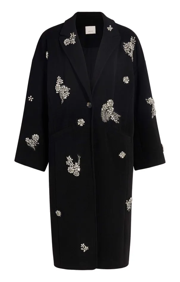 Shop Crystal Ivy Gravis Coat Black Cinq Sept Outerwear
