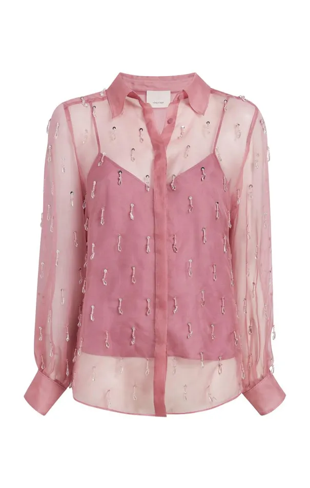 Shop Crystal Teardrop Kandice Top Faded Violet Cinq Sept Long Sleeve Tops