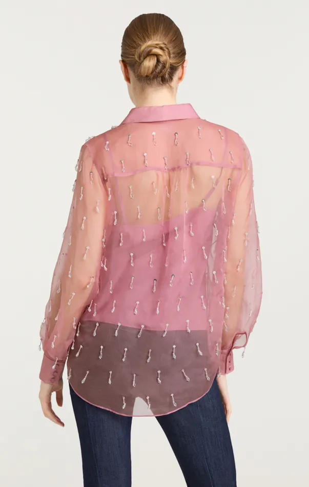 Shop Crystal Teardrop Kandice Top Faded Violet Cinq Sept Long Sleeve Tops
