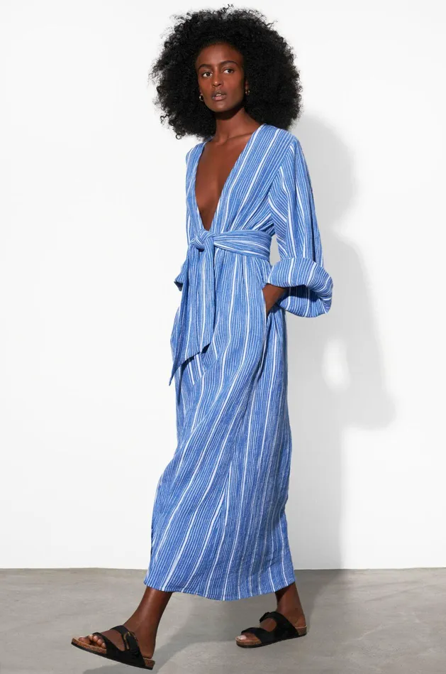 Shop Dresses Mara Hoffman Blair Dress Blue Shop Dresses Mara Hoffman Blair Dress Blue