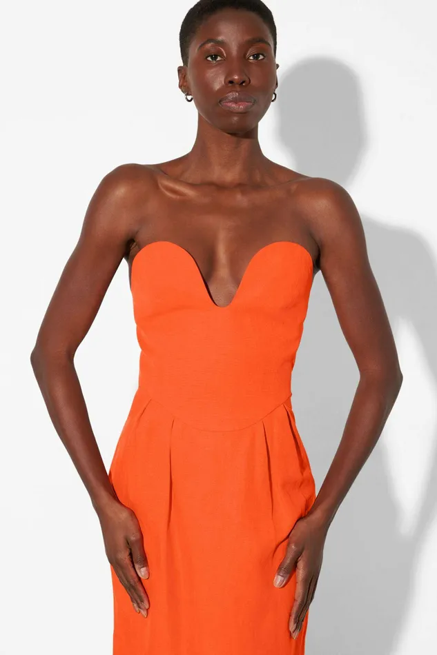 Shop Dresses Mara Hoffman Isla Dress Orange Shop Dresses Mara Hoffman Isla Dress Orange
