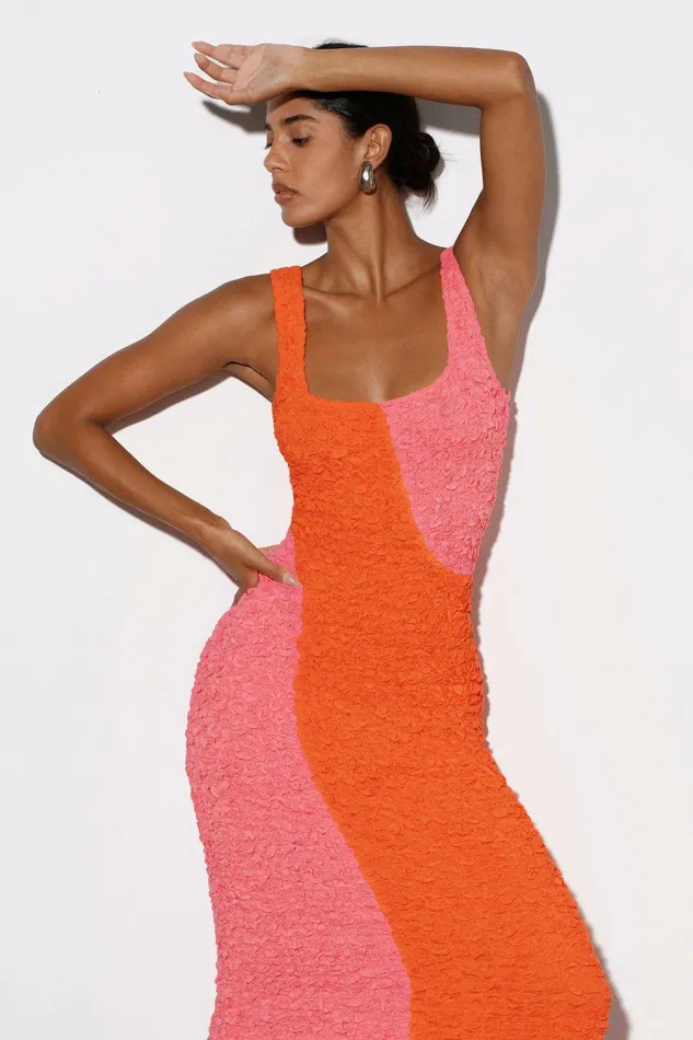 Shop Dresses Mara Hoffman Sloan Dress Orange Shop Dresses Mara Hoffman Sloan Dress Orange