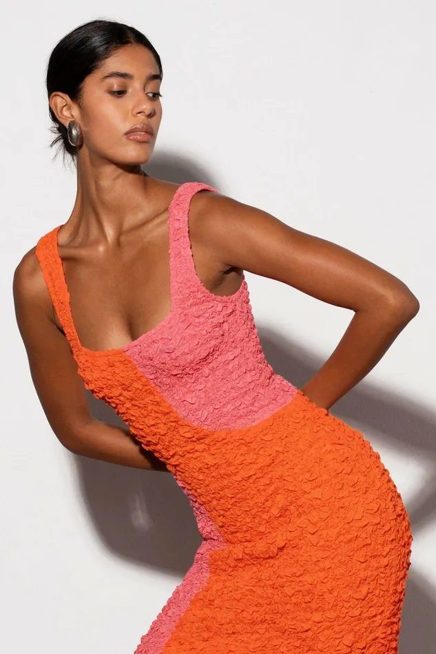 Shop Dresses Mara Hoffman Sloan Dress Orange Shop Dresses Mara Hoffman Sloan Dress Orange