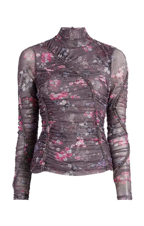 Shop Ellianna Top Asphalt Multi Cinq Sept Long Sleeve Tops