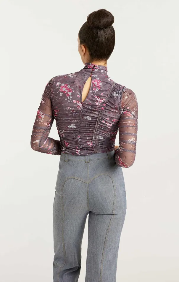 Shop Ellianna Top Asphalt Multi Cinq Sept Long Sleeve Tops