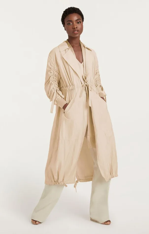 Shop Emmeline Coat Plaster Cinq Sept Outerwear