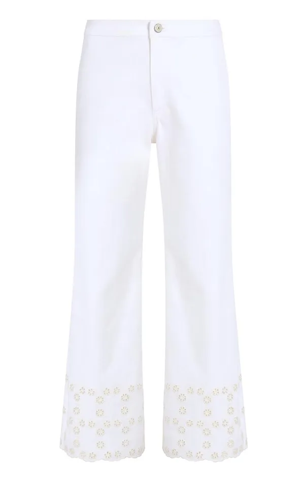 Shop Floral Eyelet Amelia Pant White Cinq Sept Pants