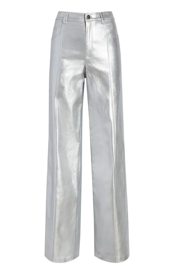 Shop Foiled Francine Pant Silver Cinq Sept Pants