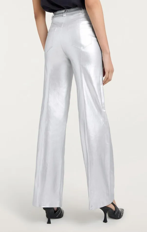Shop Foiled Francine Pant Silver Cinq Sept Pants