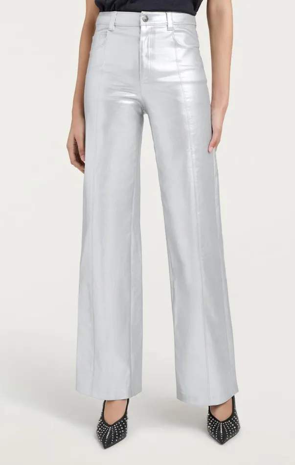 Shop Foiled Francine Pant Silver Cinq Sept Pants