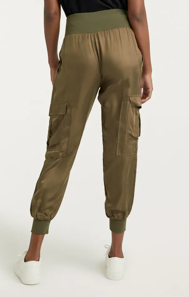 Shop Giles Pant Cupro Olive Cinq Sept Pants