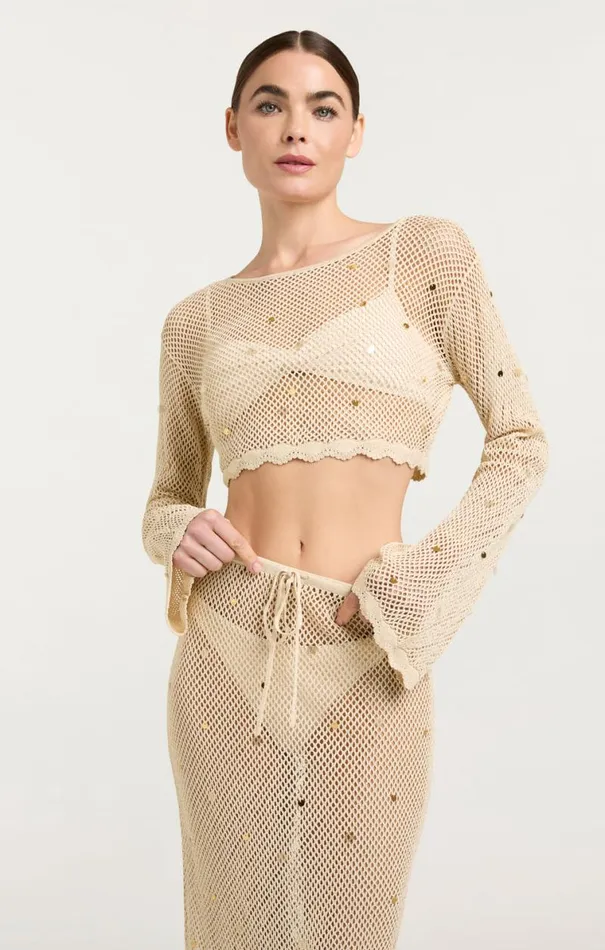 Shop Haven Top Naturalgold Cinq Sept Long Sleeve Tops