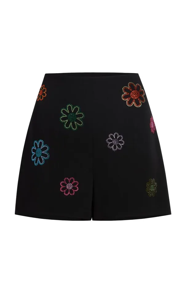 Shop Heatset Daisies Alissa Short Black Cinq Sept Shorts