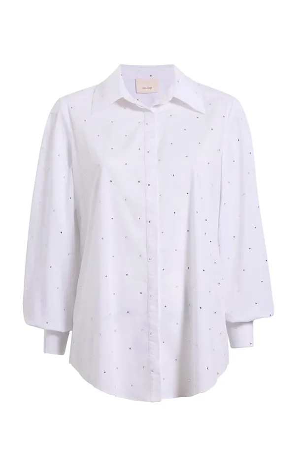 Shop Heatset Rhinestone Ditsy Kandice White Cinq Sept Long Sleeve Tops