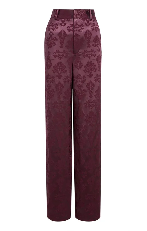 Shop Jacquard Collins Pant Dark Fig Cinq Sept Pants