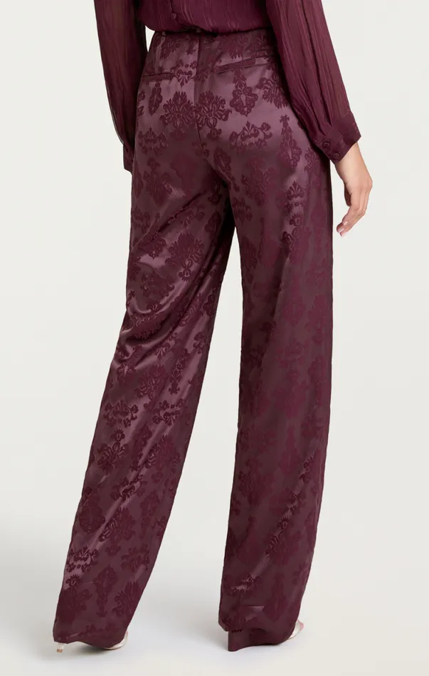 Shop Jacquard Collins Pant Dark Fig Cinq Sept Pants