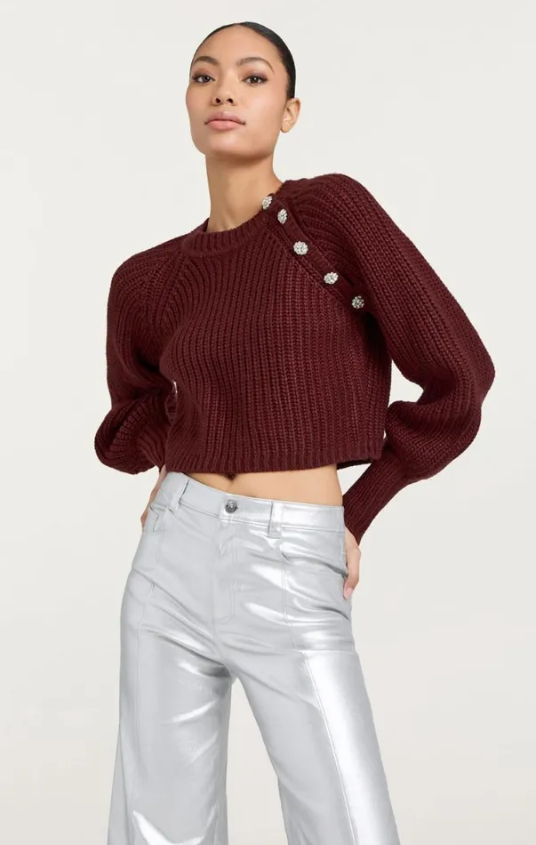 Shop Keren Pullover Oxblood Cinq Sept Long Sleeve Tops