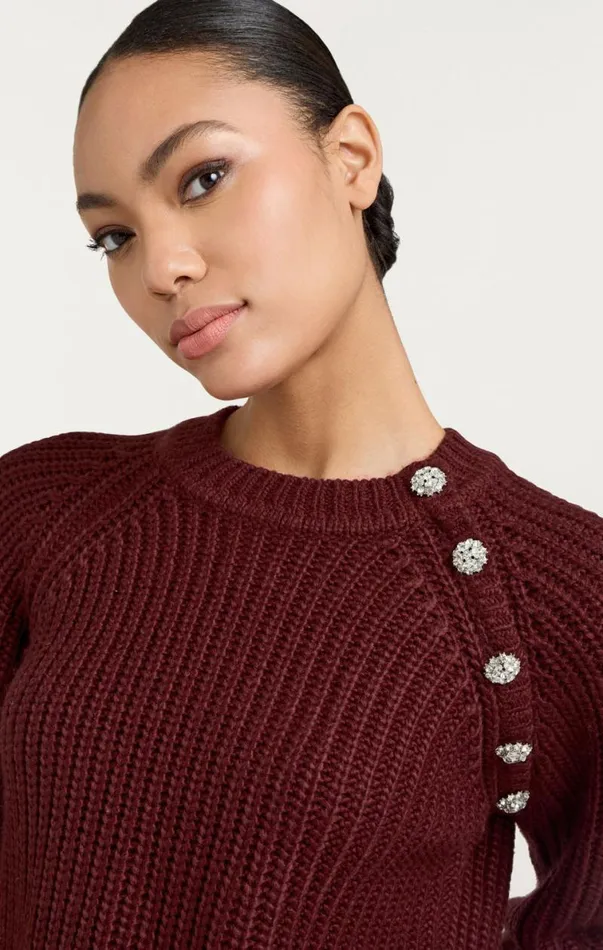 Shop Keren Pullover Oxblood Cinq Sept Long Sleeve Tops