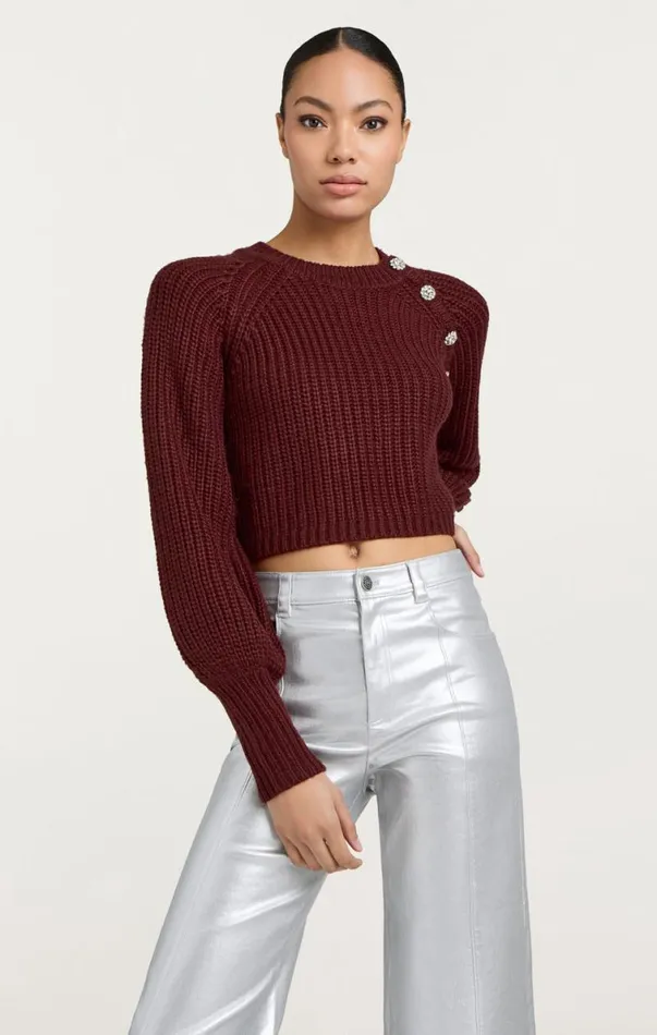 Shop Keren Pullover Oxblood Cinq Sept Long Sleeve Tops