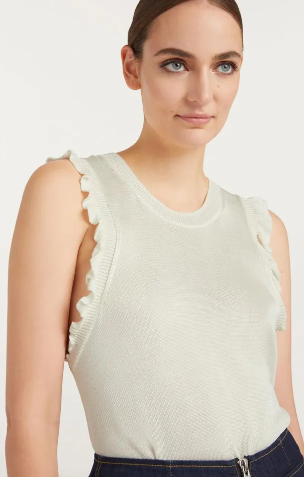 Shop Knit Lenore Top Ivory Cinq Sept Sweaters and Knits
