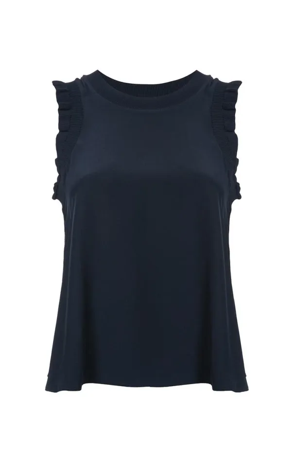 Shop Lenore Top Navy Cinq Sept Tank Tops and Camisoles
