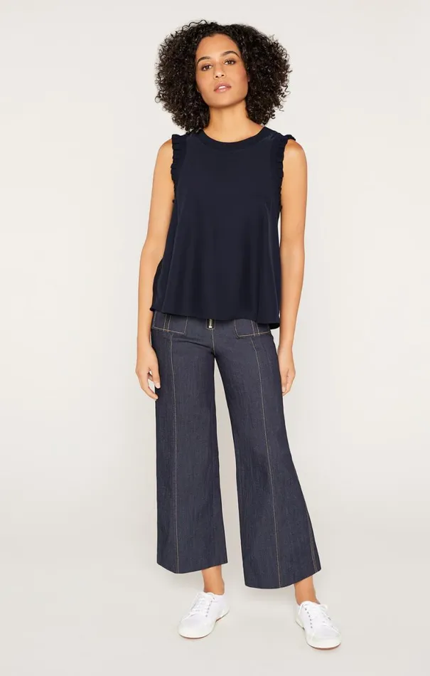 Shop Lenore Top Navy Cinq Sept Tank Tops and Camisoles