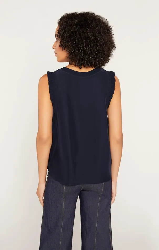 Shop Lenore Top Navy Cinq Sept Tank Tops and Camisoles