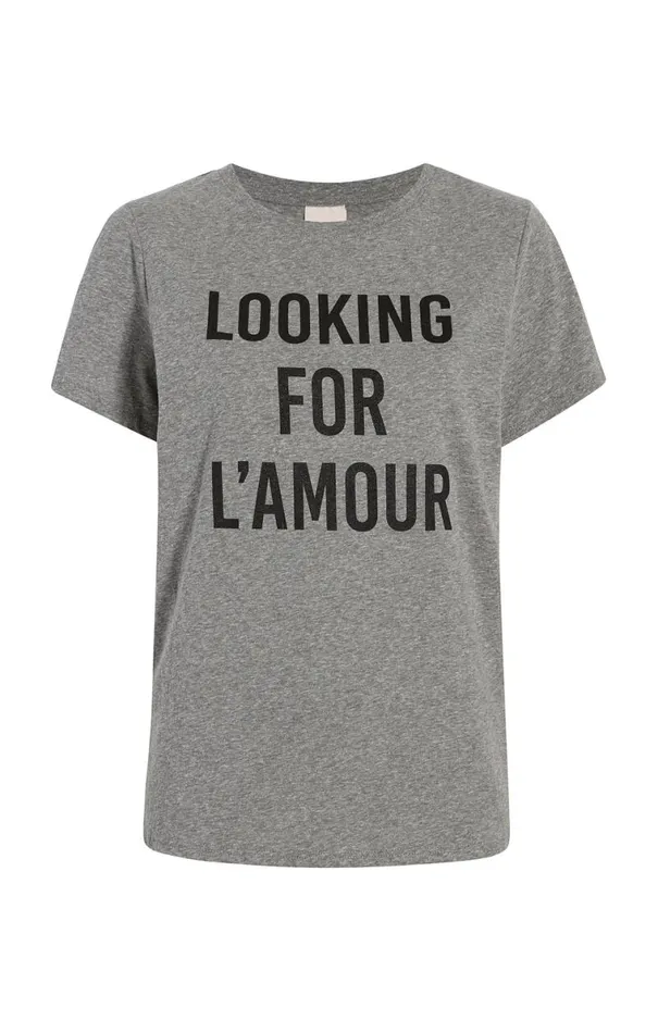Shop Looking For L039amour Tee Heather Greyblack Cinq Sept Tees