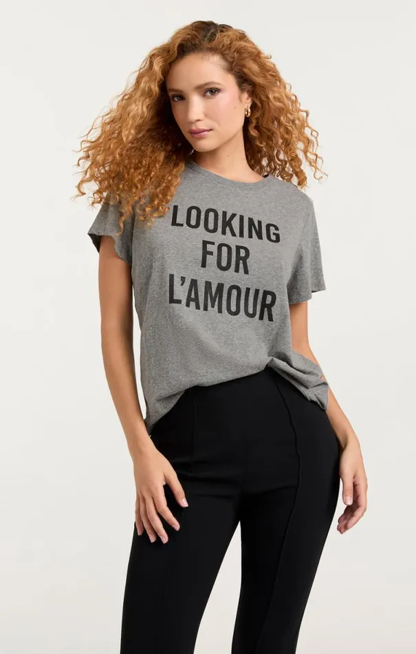 Shop Looking For L039amour Tee Heather Greyblack Cinq Sept Tees