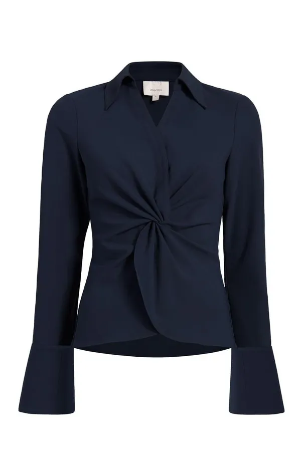 Shop Mckenna Top Navy Cinq Sept Long Sleeve Tops