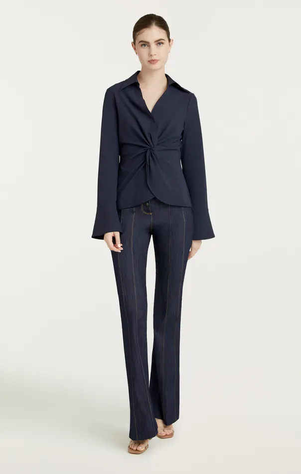 Shop Mckenna Top Navy Cinq Sept Long Sleeve Tops