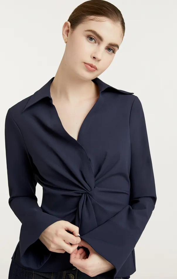 Shop Mckenna Top Navy Cinq Sept Long Sleeve Tops