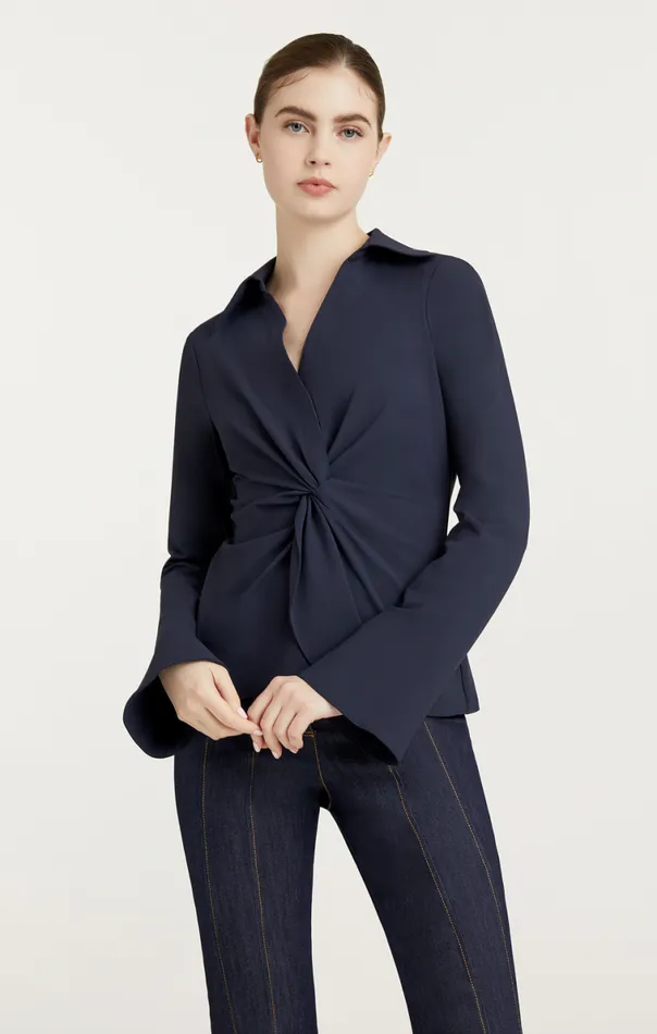 Shop Mckenna Top Navy Cinq Sept Long Sleeve Tops