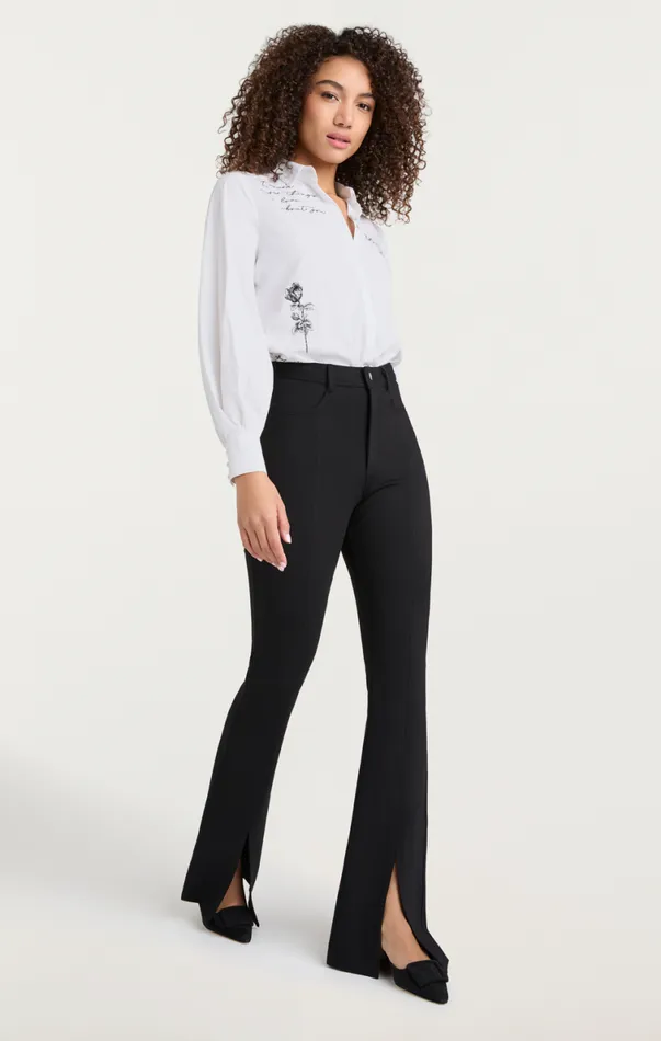 Shop Mon Amour Embroidered Poplin Kandice Top Whiteblack Cinq Sept Long Sleeve Tops