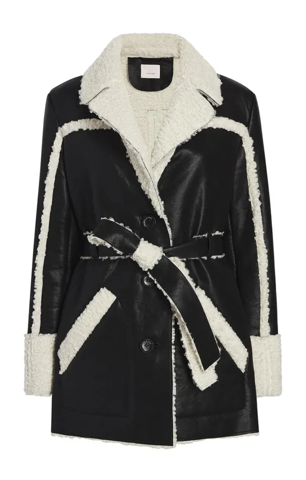 Shop Mona Coat Blackivory Cinq Sept Outerwear