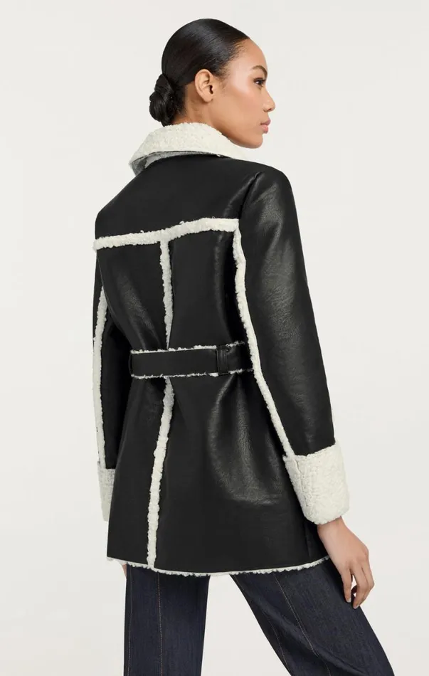 Shop Mona Coat Blackivory Cinq Sept Outerwear