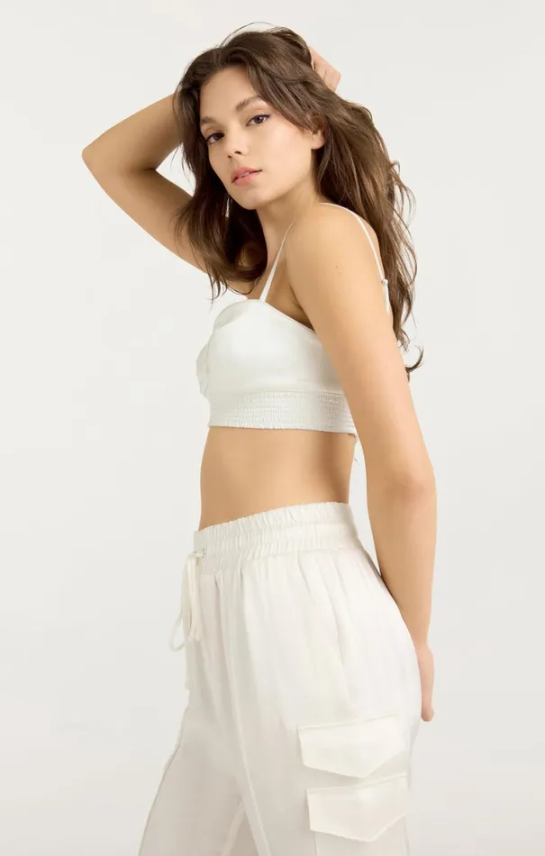 Shop Nikola Top Ivory Cinq Sept Tank Tops and Camisoles