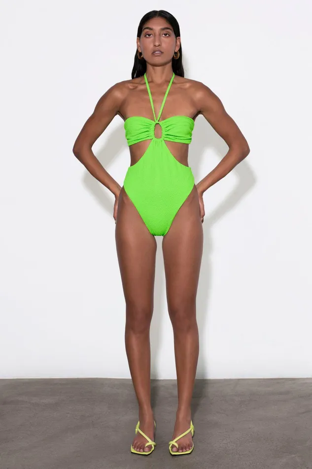 Shop One Pieces Mara Hoffman Blanca One Piece Green Shop One Pieces Mara Hoffman Blanca One Piece Green