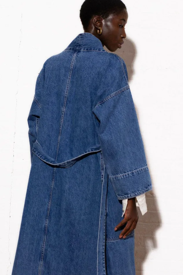 Shop Outerwear Mara Hoffman Adrian Jacket Blue Shop Outerwear Mara Hoffman Adrian Jacket Blue