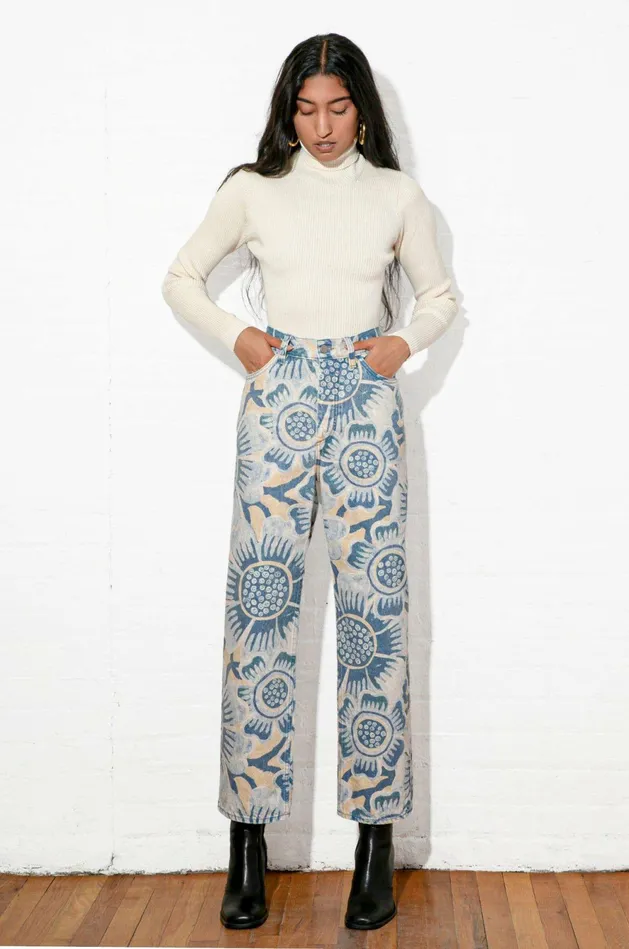Shop Pants Mara Hoffman Georgina Pant Blue Shop Pants Mara Hoffman Georgina Pant Blue